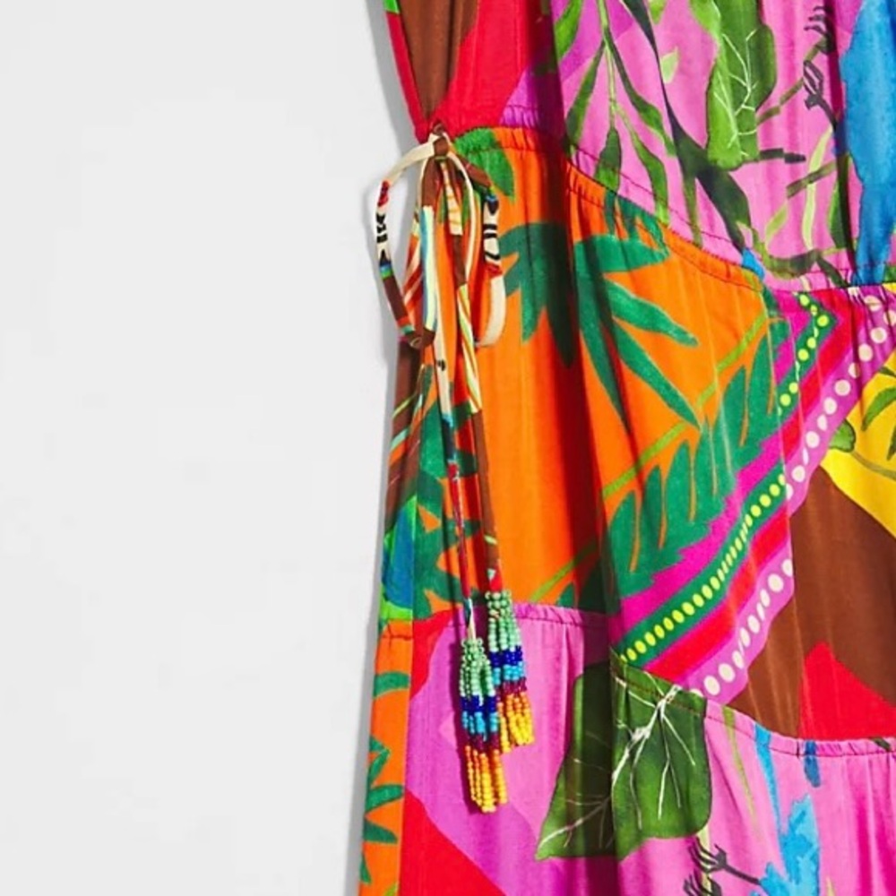 FARM RIO | Palila Fringed Midi Printed Dress - Picture 5 of 9
